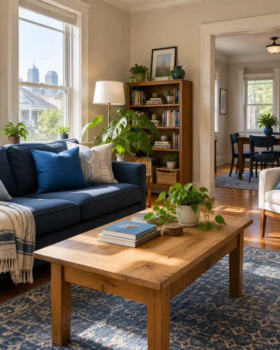 Welcoming shared living room with natural light